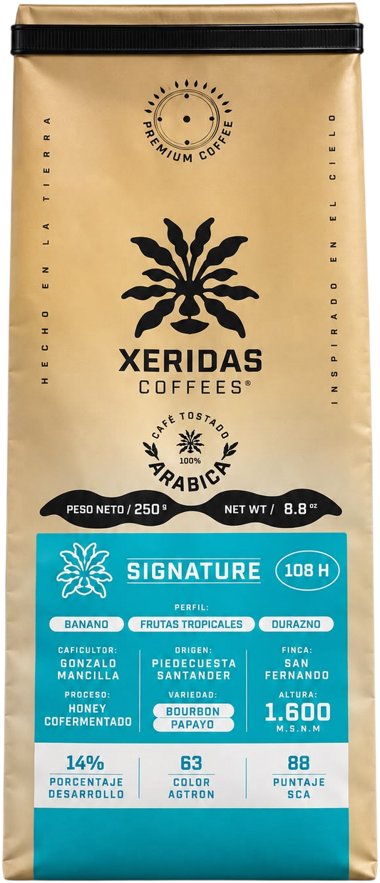 Bolsa de café Xeridas Cofermentado de Banano, 250 g